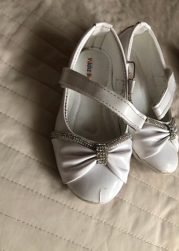 Kız Çocuk Beyaz Tokalı Babet Ayakkabı - Görsel 7