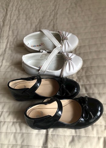 Kız Çocuk Beyaz Tokalı Babet Ayakkabı - Görsel 2