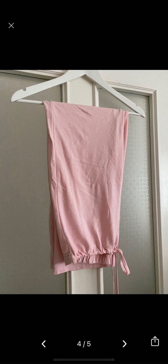 Pembe Desenli Bohem Kadın Kısa Sabahlık - Görsel 3