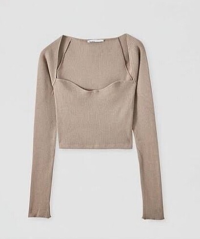 Pull and Bear pull and bear kalp yaka crop