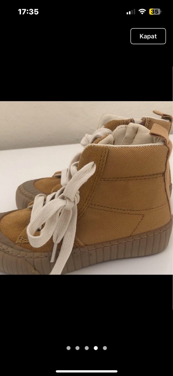 Süet Bej unisex çocuk botu - Görsel 3