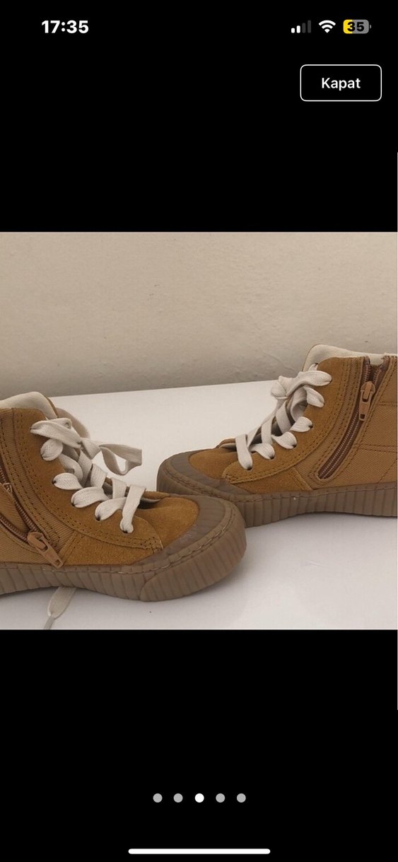 Süet Bej unisex çocuk botu - Görsel 4