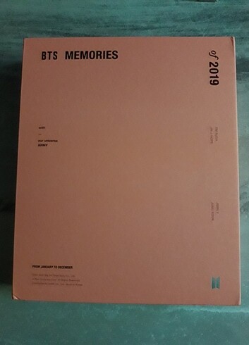 BTS 2019 memories dvd