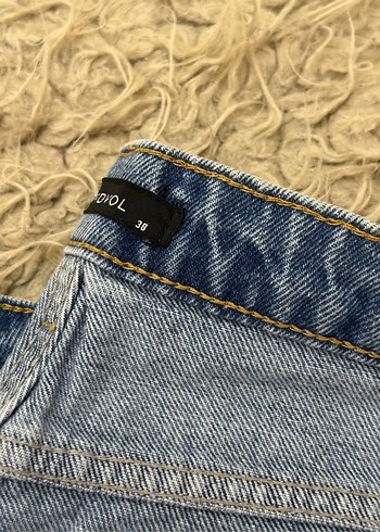 Gri Detaylı Mavi Kadın Denim Pantolon - Görsel 3