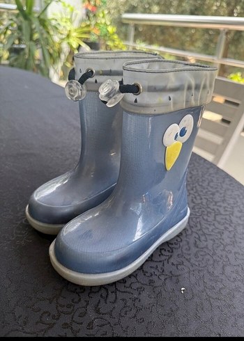 Gri Mavi Erkek Çocuk Lastik Bot