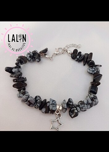 Obsidyen taşı bileklik
