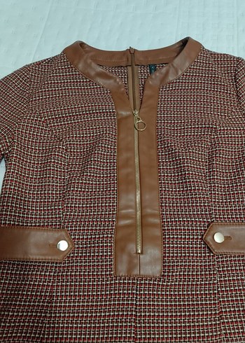 Kahverengi Kemerli Midi Kadın Elbise - Görsel 2