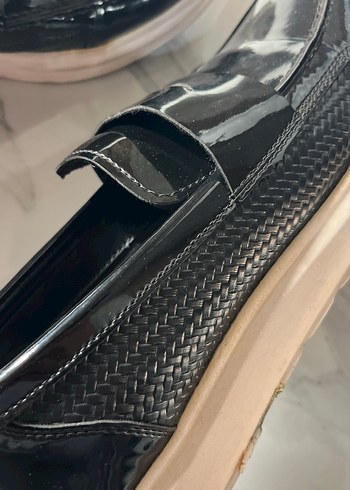 Erkek Siyah Yılan Desenli Tokalı Günlük Ayakkabı - Görsel 2