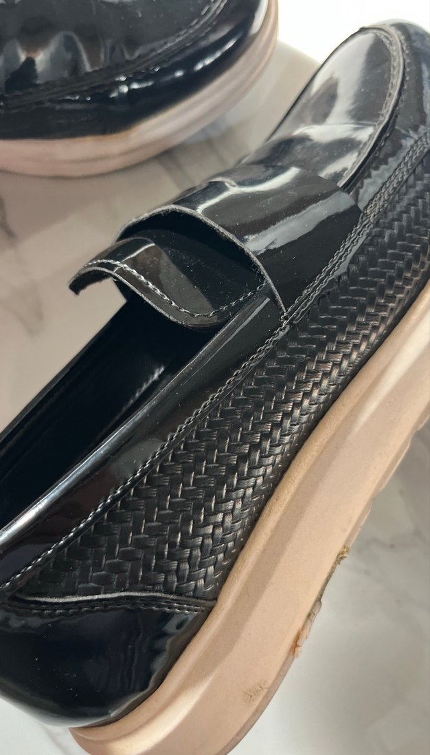 Erkek Siyah Yılan Desenli Tokalı Günlük Ayakkabı - Görsel 2