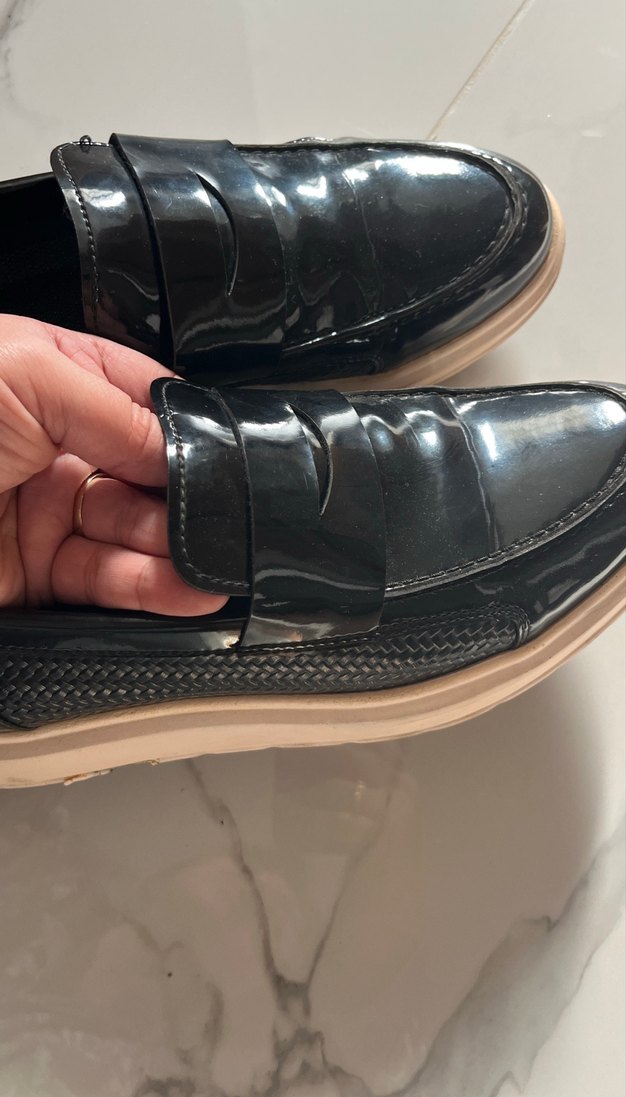 Erkek Siyah Yılan Desenli Tokalı Günlük Ayakkabı - Görsel 4