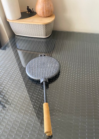 Beden gri Renk Gri Kalp Dilimli Waffle Kalıbı