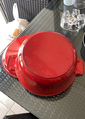 Lava 28cm Parlak Kırmızı Döküm Tencere - Görsel 4