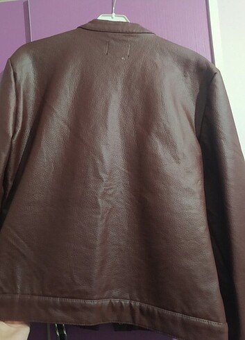 Bordo deri ceket