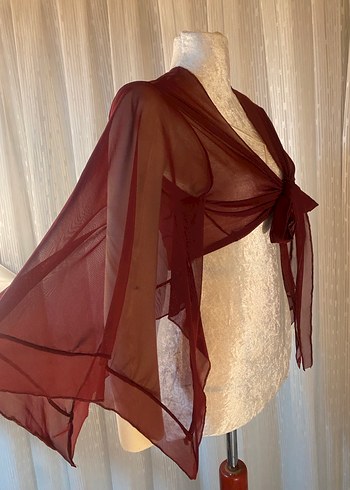 Bordo  Kadın Bluz - Görsel 3