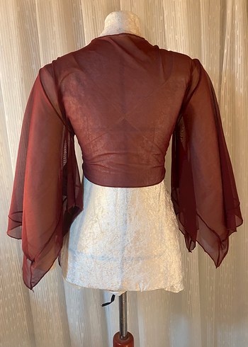 Bordo  Kadın Bluz - Görsel 4