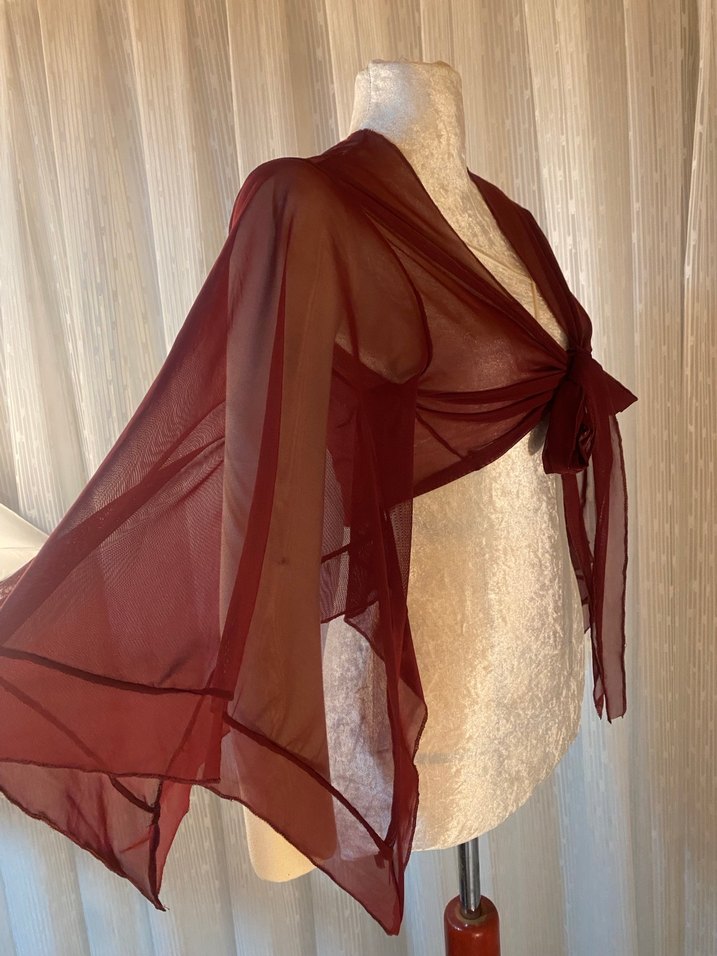 Bordo  Kadın Bluz - Görsel 3