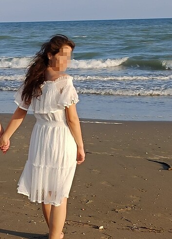 m Beden Beyaz Elbise