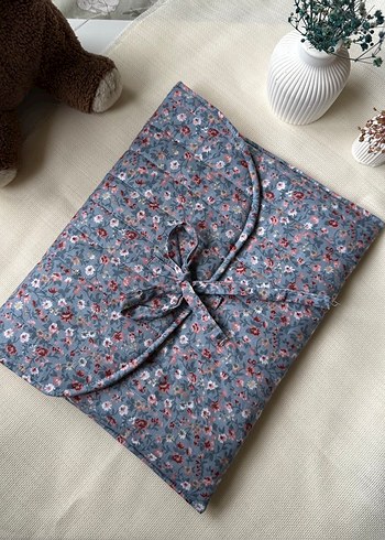 Çiçekli kumaş astarlı tablet çantası - Görsel 2