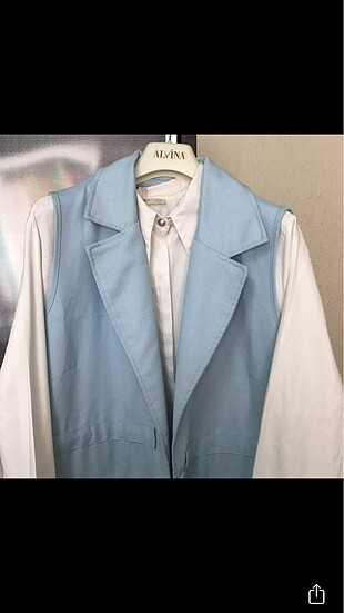 48 Beden Blazer Yaka Yelek