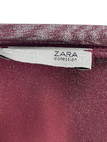 l Beden bordo Renk Zara Bluz %70 İndirimli.