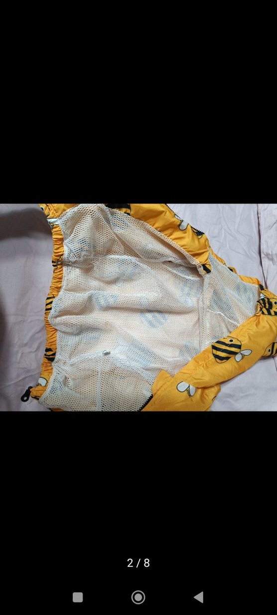 Parlak Sarı Baskılı Fermuarlı Kedi Kıyafeti - Görsel 5