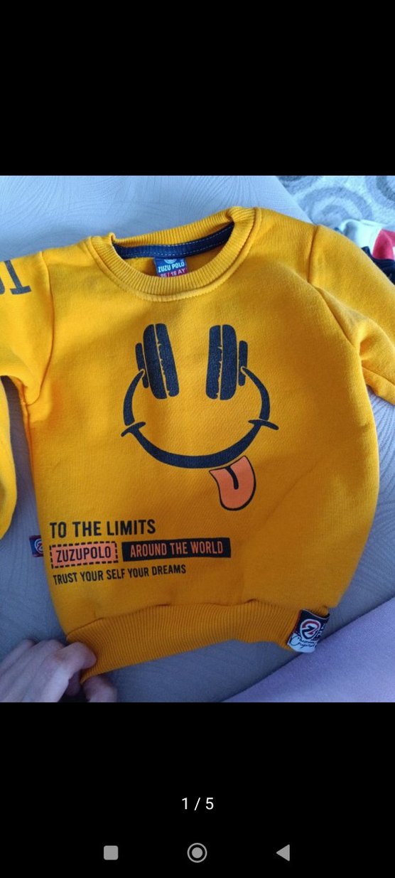 Erkek Çocuk Renkli Baskılı Mavi Denim Pantolon - Görsel 3