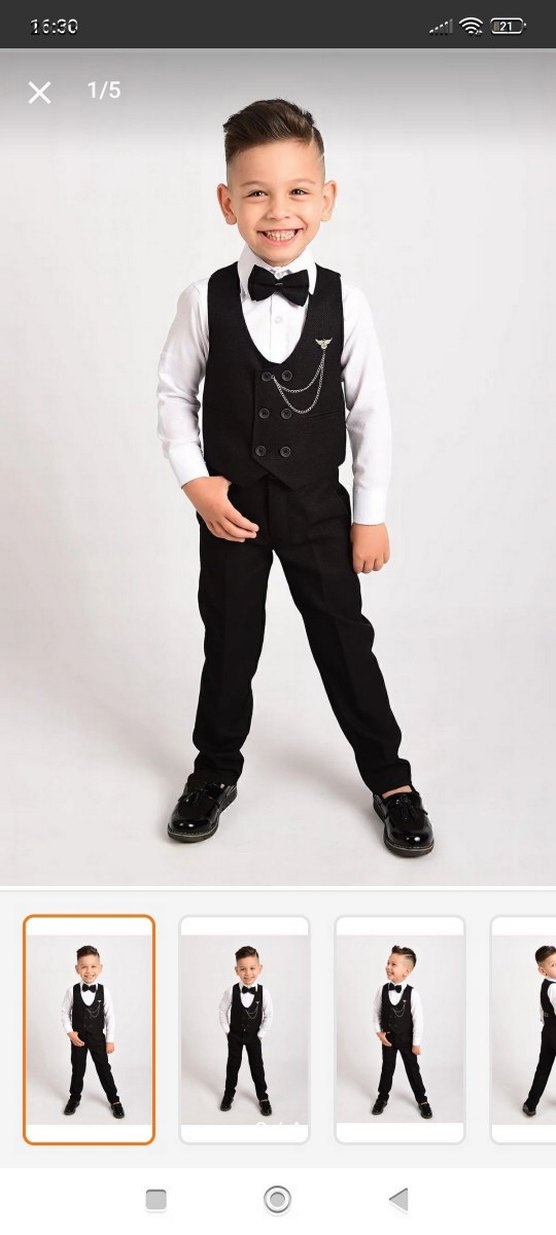 Klasik Siyah Erkek Çocuk Takım Elbise - Görsel 2