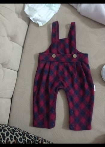 Düğmeli Bordo Erkek Çocuk Tulum - Görsel 2