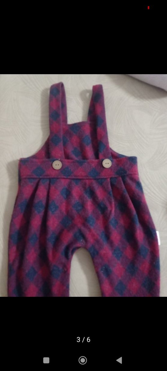 Düğmeli Bordo Erkek Çocuk Tulum - Görsel 3