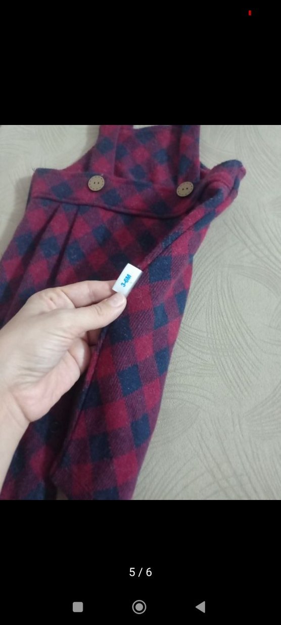 Düğmeli Bordo Erkek Çocuk Tulum - Görsel 4