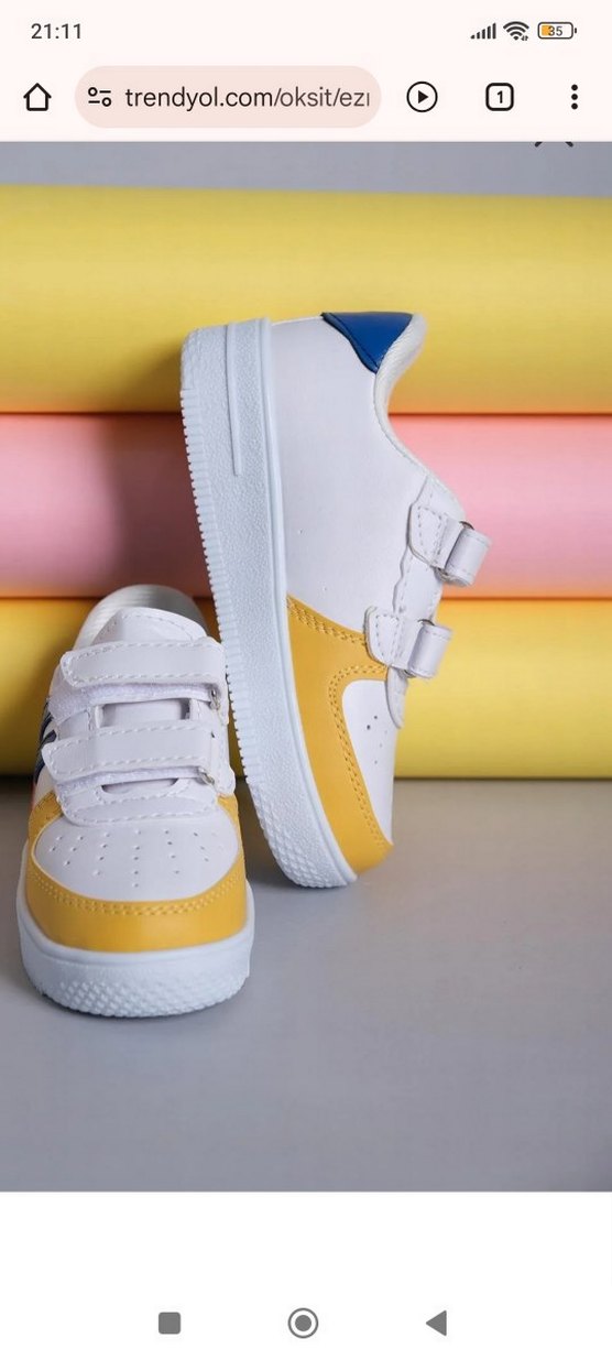 Renkli Erkek Çocuk Spor Ayakkabı Velcro - Görsel 3