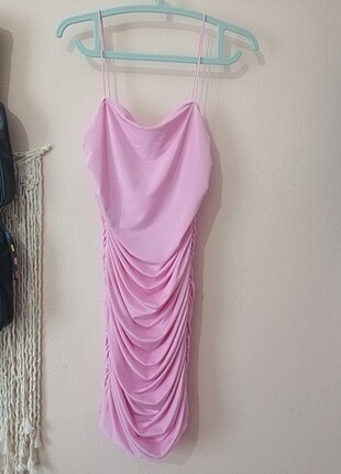 Büzgülü drape elbise ip aski kikiriki
