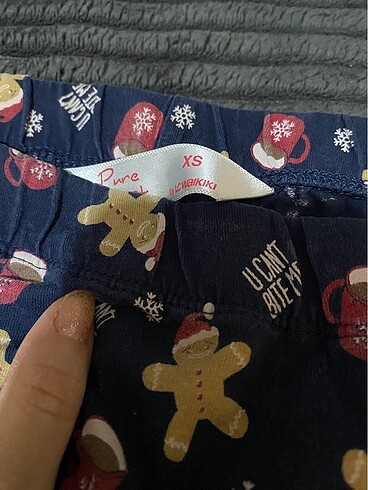 xs Beden gri Renk LCW kadın pijama takımı