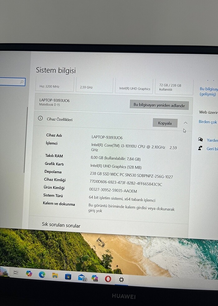 Huawei  matebook D15 - Görsel 4