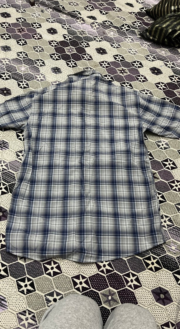 Gri Erkek Kısa Kollu Düğmeli Gömlek - Görsel 3