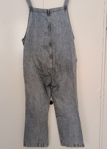 Diğer Gri Denim Kadın Midi Salopet