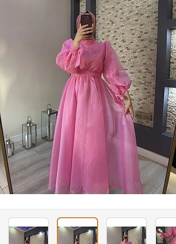 Pembe tül elbise
