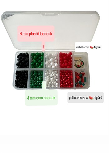 Karışık Boncuk ve Karpuz Figür Seti