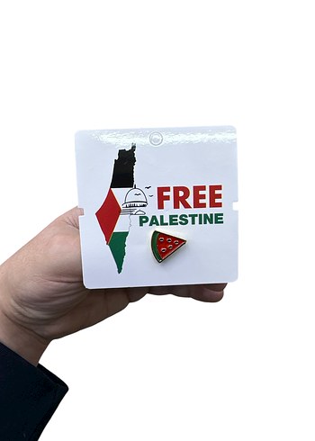 Free Palestine karpuz rozet 1 adet