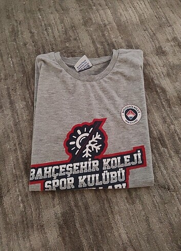 15-16 Yaş Beden gri Renk Bahçeşehir koleji tişört