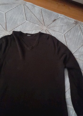 2xl Beden kahverengi Renk Kahverengi V Yaka erkek Kazak