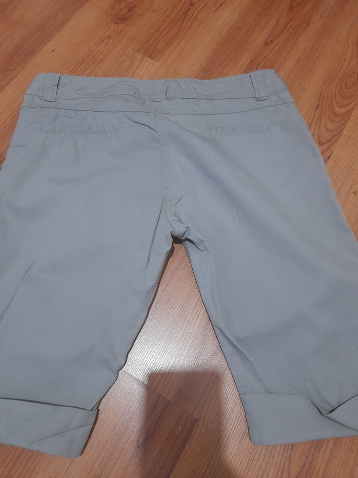 Gri Kadın Bermuda Şort - Görsel 4