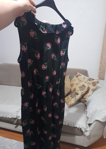 Çiçek Desenli sirt  Kadın Elbise - Görsel 4