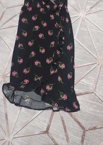 Çiçek Desenli sirt  Kadın Elbise - Görsel 7