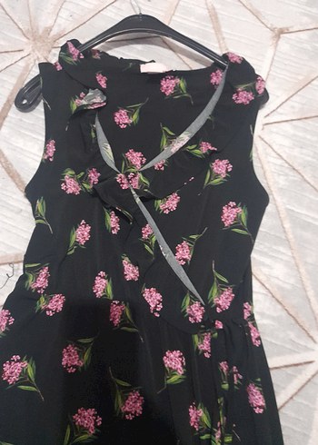 Çiçek Desenli sirt  Kadın Elbise - Görsel 3