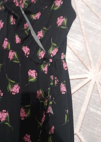 Çiçek Desenli sirt  Kadın Elbise - Görsel 2