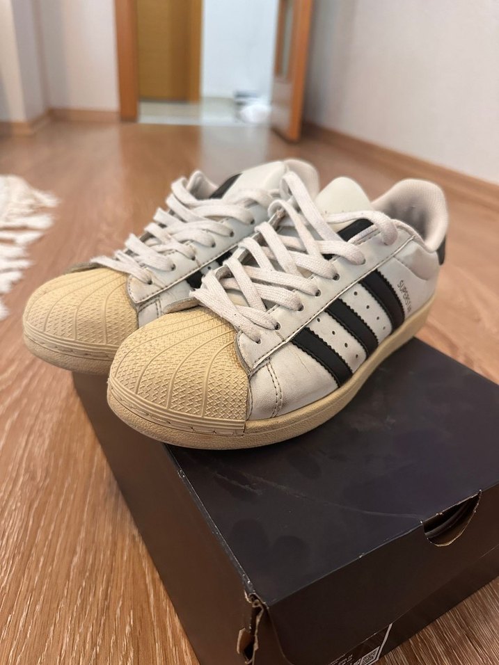 erkek Beyaz Adidas Spor Ayakkabı - Görsel 4