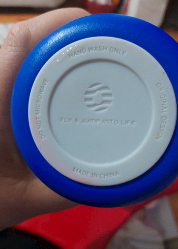 flt& JUMP  into life Çocuklar için renkli mavi termos şişe - Görsel 6