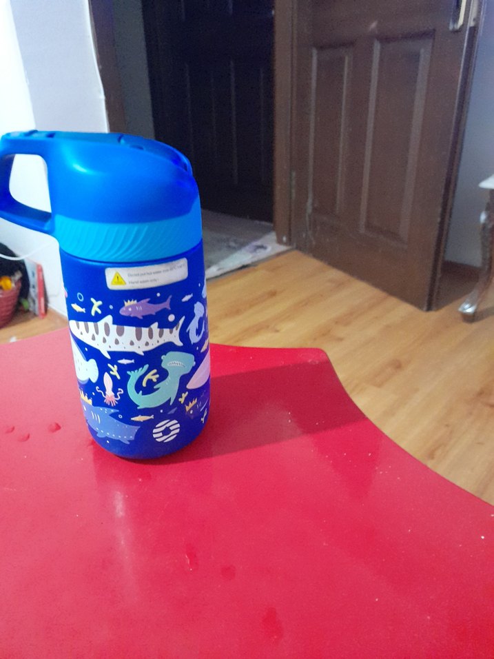 flt& JUMP  into life Çocuklar için renkli mavi termos şişe - Görsel 3