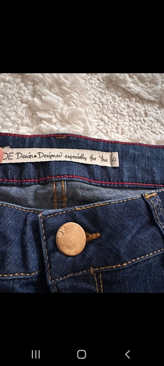 Kadın Lacivert Midi Denim Şort - Görsel 2